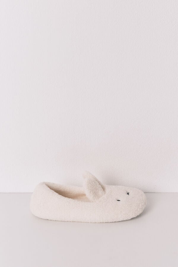 Women'secret Chinelos de quarto de sabrinas em borrego Miffy  bege