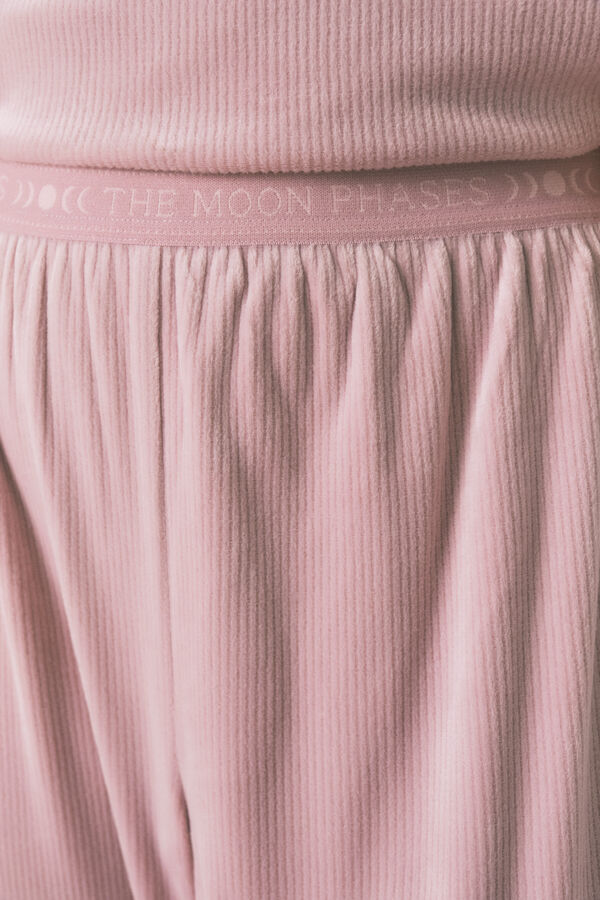 Women'secret Pijama comprido em veludo rosa suave  rosa