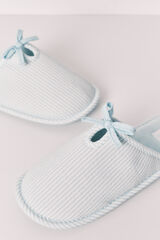 Women'secret Chinelos de quarto verdes com riscas e la&ccedil;o verde