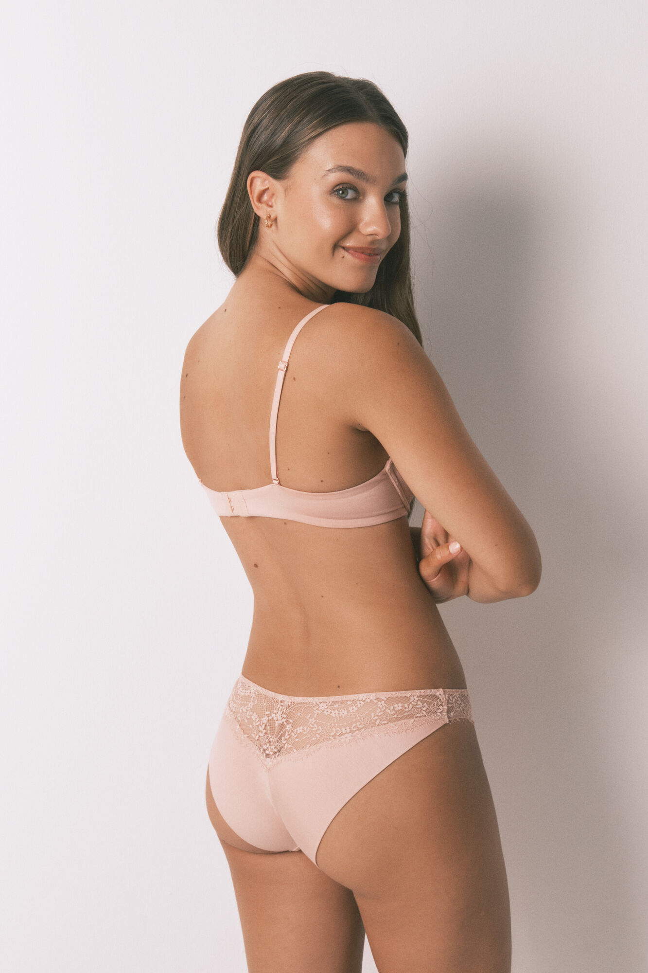 Women'secret Braga cl&aacute;sica encaje rosa