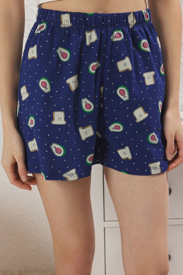 Trendyol Conjunto de pijama curto abacates bege