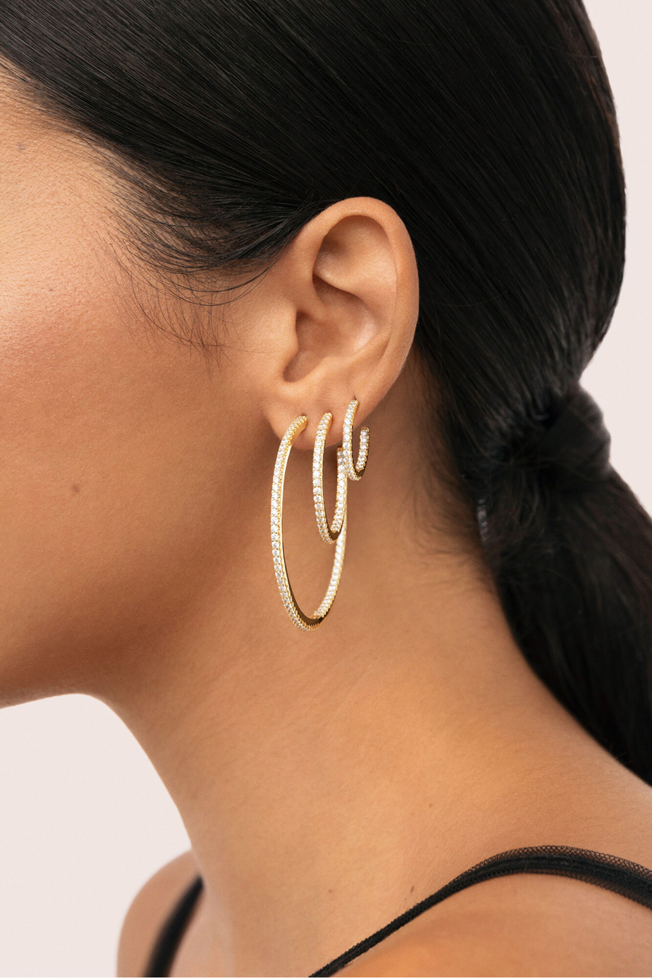 Singularu Pendientes Aro Scarlett L Ba&ntilde;o Oro