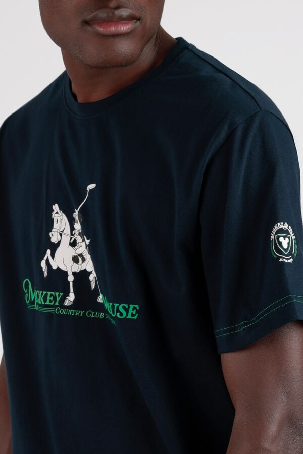 Admas Pijama curto Polo Mickey Mouse &agrave;s riscas azul