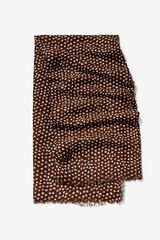 Vilanova Pa&ntilde;uelo rectangular estampado marr&oacute;n