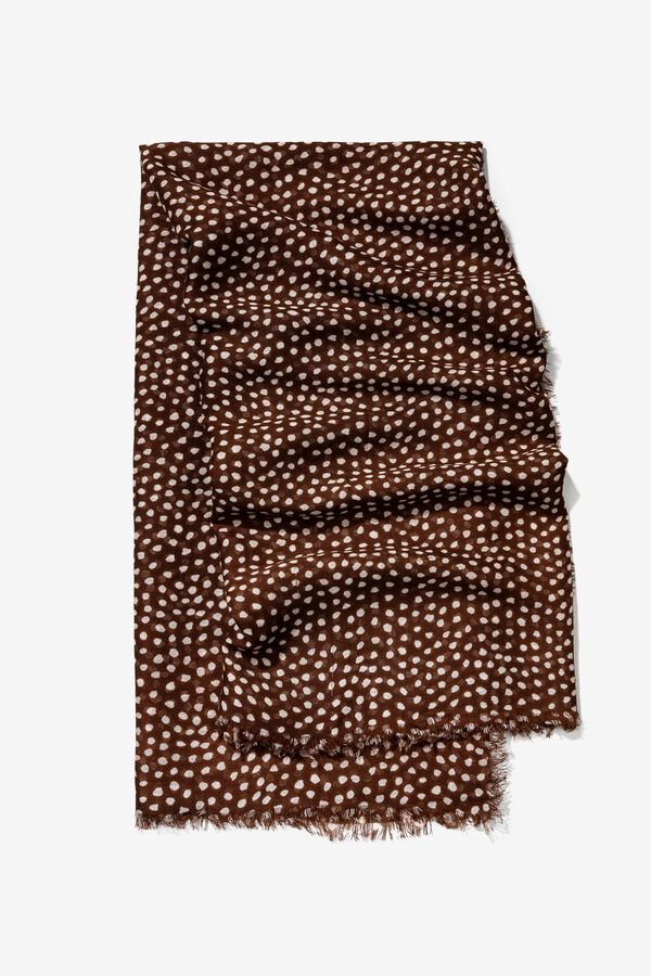 Vilanova Pa&ntilde;uelo rectangular estampado marr&oacute;n