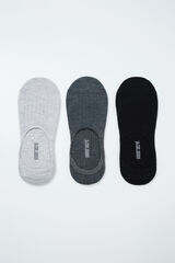 Women'secret Pack 3 meias slip caneladas cinzentas cinzento