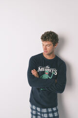 Women'secret Pijama comprido masculino polar Blue Muppet azul