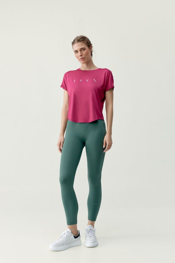 Born Living Yoga T-shirt Azami Ameixa estampado
