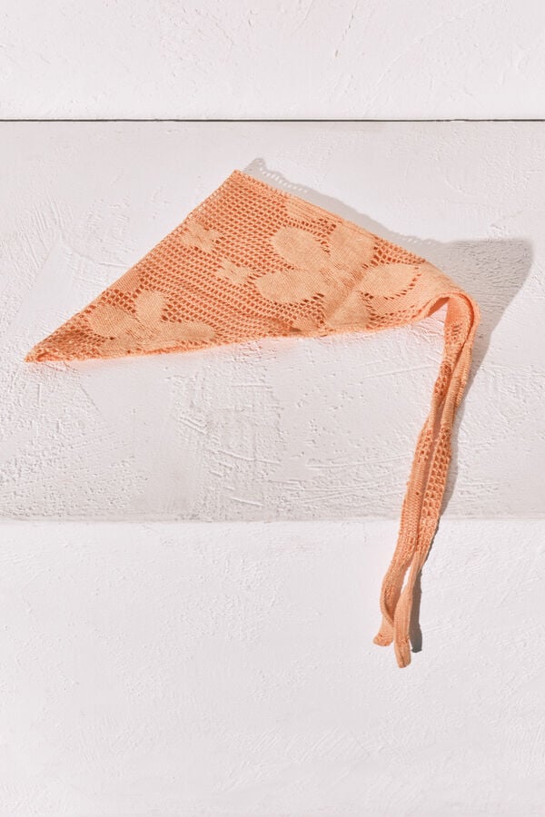 Women'secret Bandana de cabelo estampado de flores vermelho