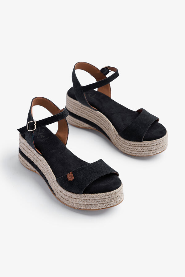 Popa Sand&aacute;lia cunha baixa Meri camur&ccedil;a preto