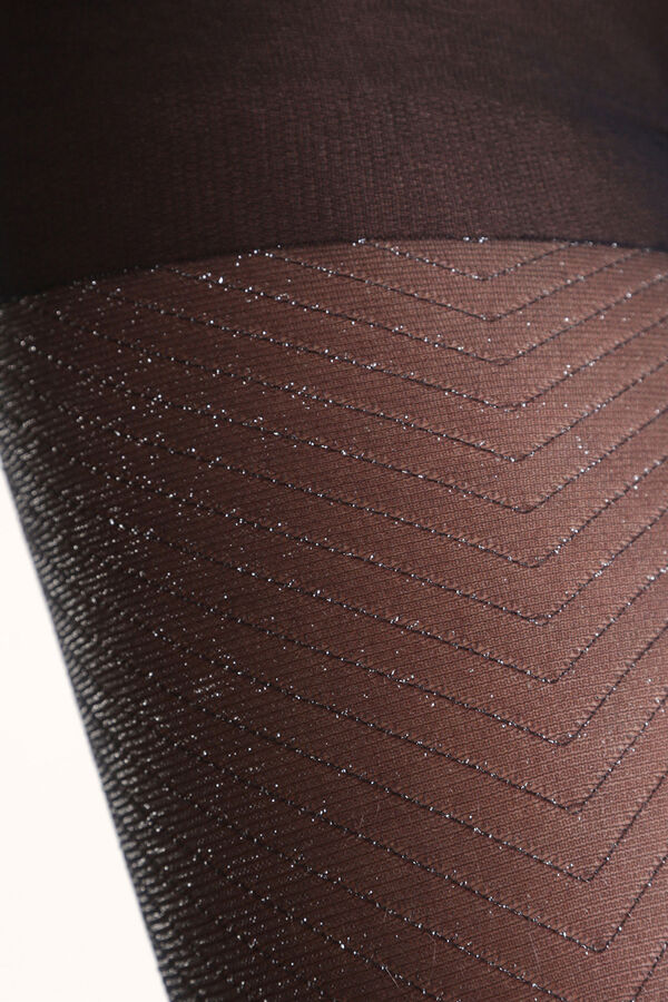 DIM Collant transparente com design em lurex 20 Denier preto