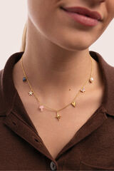 Singularu Multicharms Fairy Tale Gold Plated Necklace printed