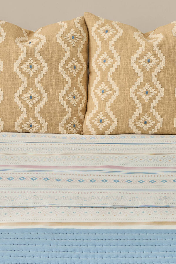 Textura Lençol de cetim impresso azul