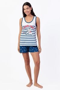Admas Pijama curto riscas Paris Marie Aristogatos