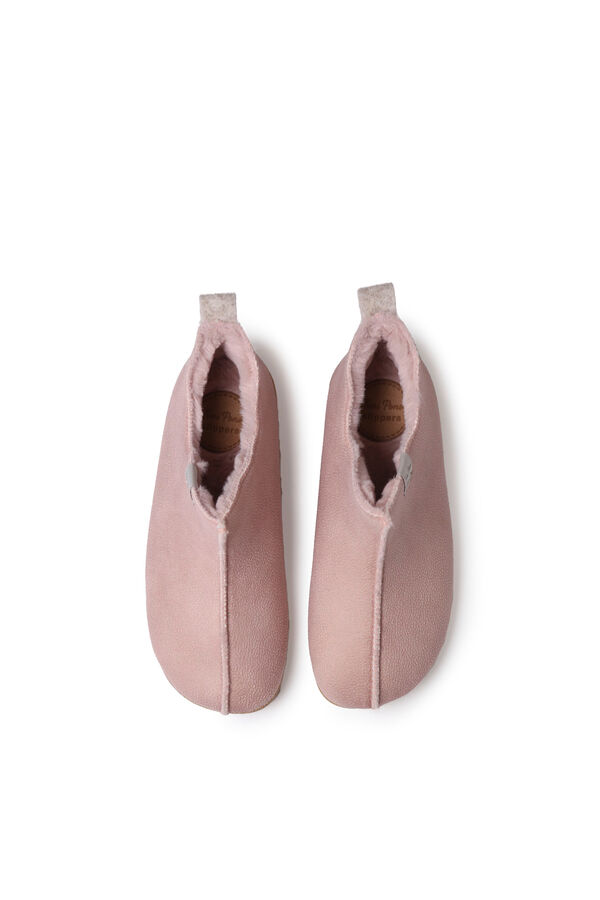 Womensecret Women's leather slipper boots rose
