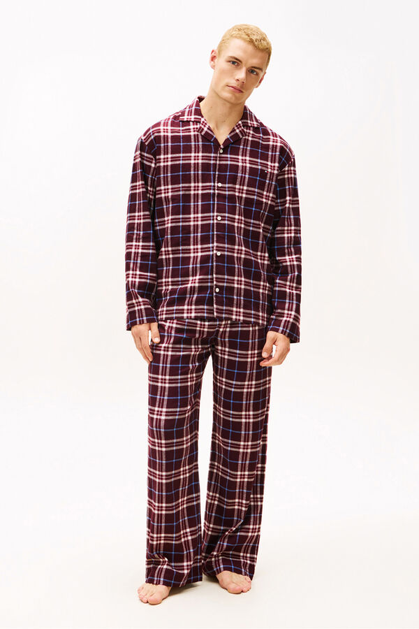 Tommy Hilfiger Pijama de flanela xadrez estampado