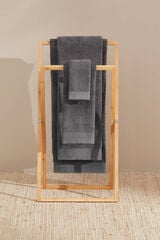 Textura Toalha toucador friso algodão egípcio 30 x 50 cm. cinzento