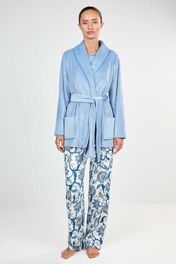 Gisela Robe de polar azul