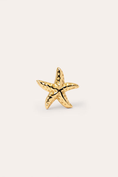 Womensecret Silver Mini Starfish Single Earring Gold Bathroom estampado