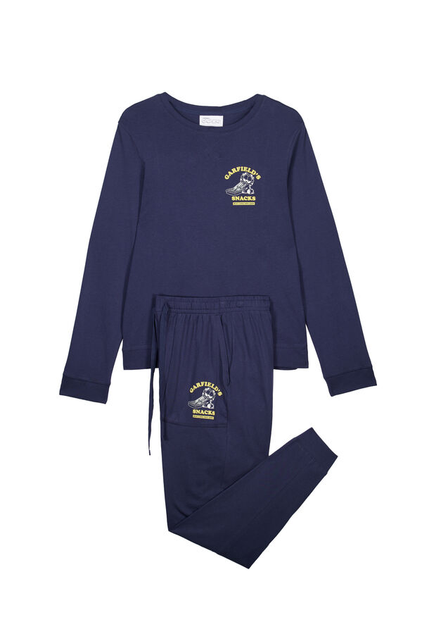 Women'secret Pijama comprido em algod&atilde;o azul Garfield azul