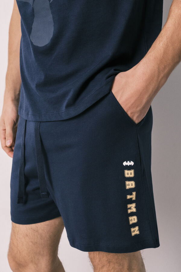 Women'secret Pijama curto de homem em algod&atilde;o Batman azul