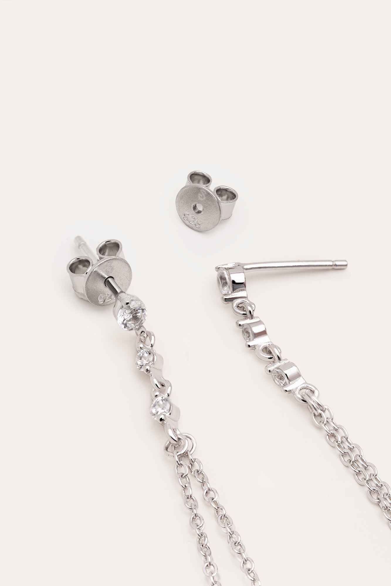 Singularu Pendientes Estrella Fugaz Plata