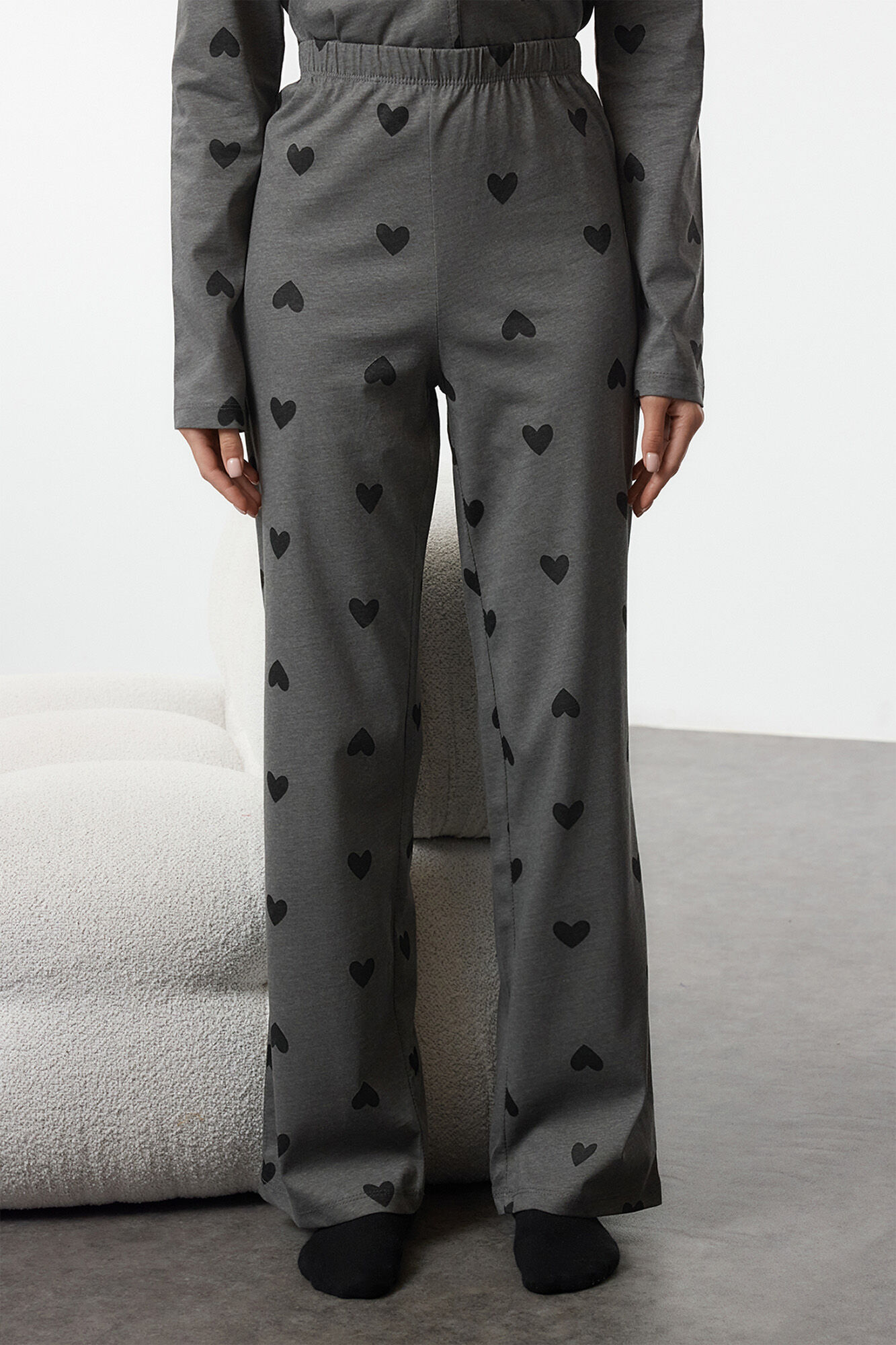 Trendyol Pijama com estampado de cora&ccedil;&otilde;es