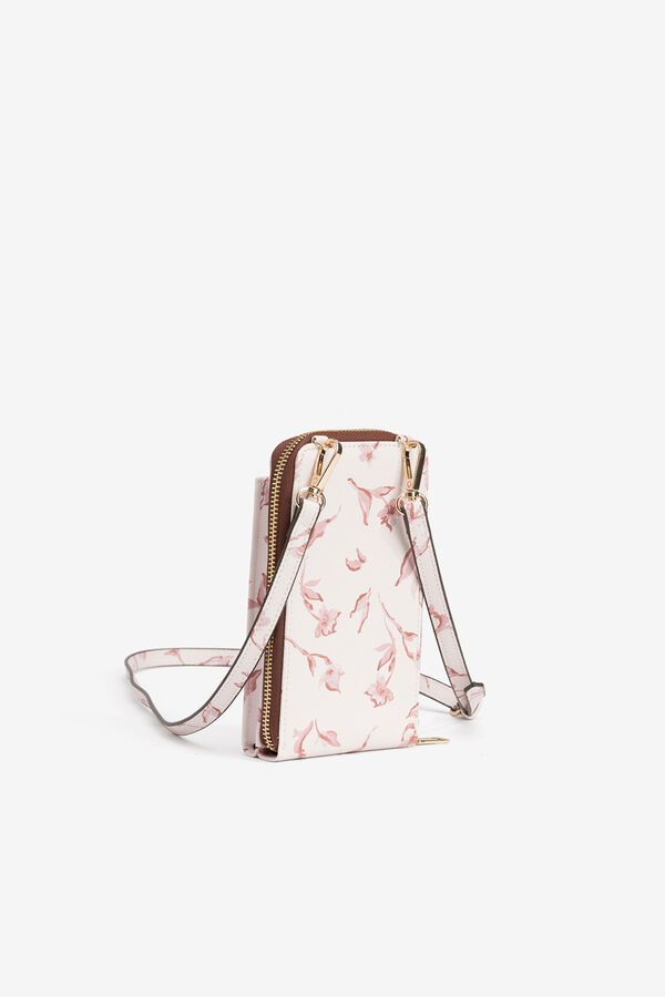 Vilanova Bolsa para m&oacute;vil estampada floral rosa