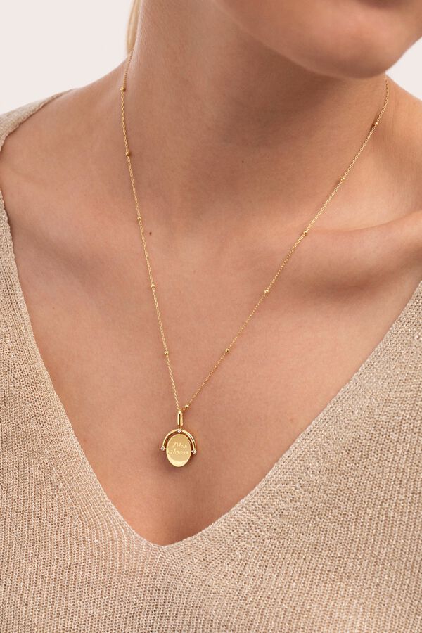 Singularu Charm Mon Amour Banho Ouro estampado