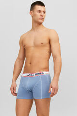 Jack & Jones Pack de 3 b&oacute;xers combinados de algod&oacute;n blue
