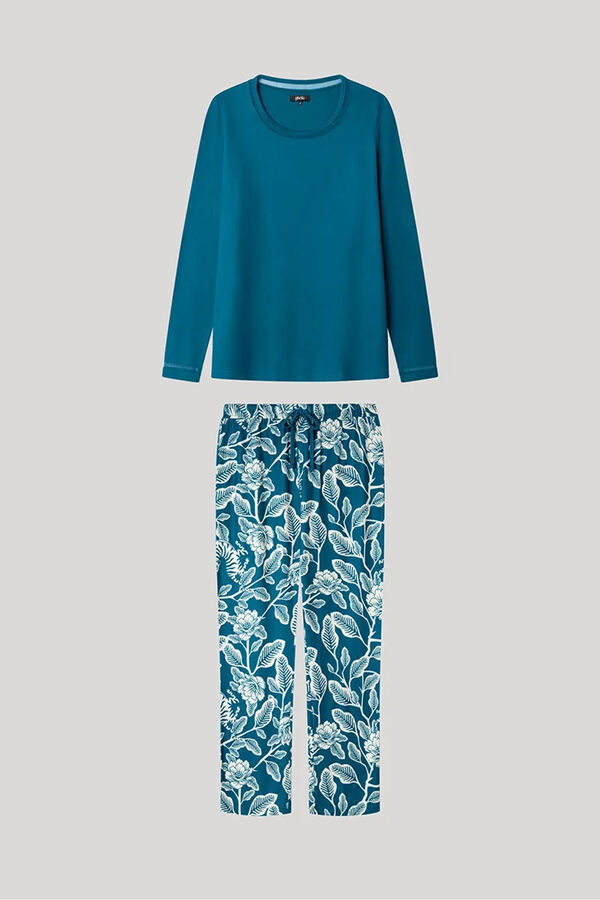 Gisela Conjunto de pijama com calça contrastantes estampado
