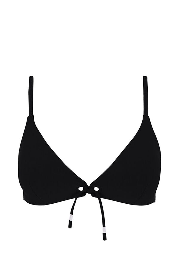 Women'secret Top biquíni triangular preto sem aro preto