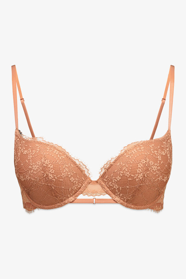 Women'secret GORGEOUS orange lace push-up bra red