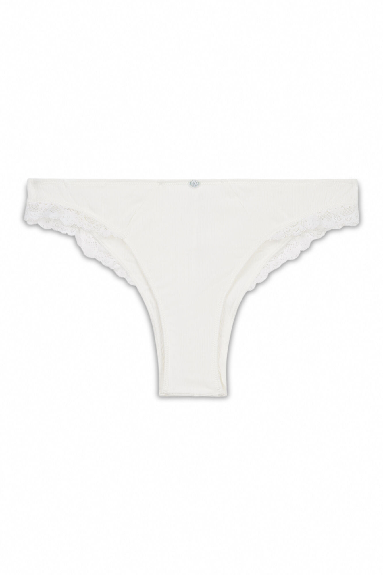 Women'secret Braga brasile&ntilde;a algod&oacute;n canal&eacute; blanco