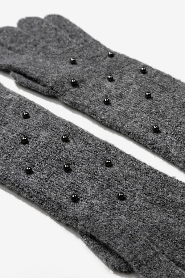 Vilanova Luvas Compridas com Contas cinzento
