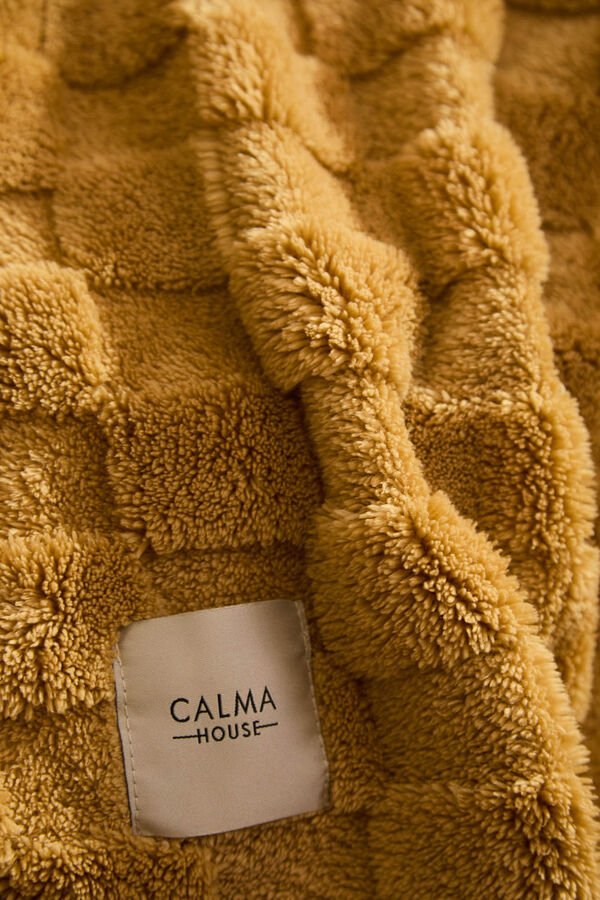 Calma House Xadrez mostarda Damero estampado