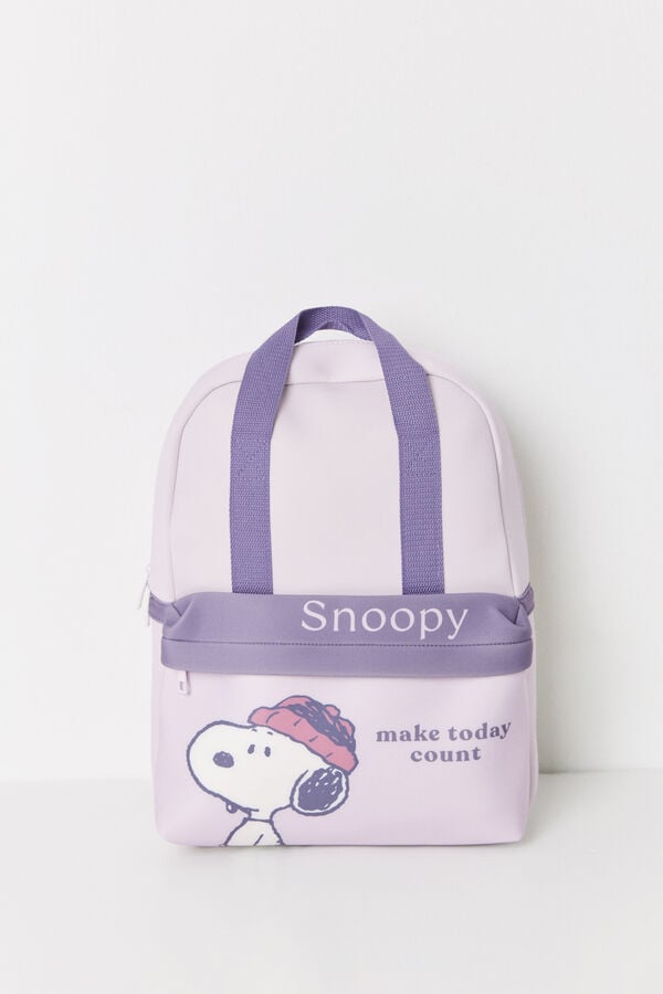 Womensecret Mochila mediana neopreno Snoopy rosa