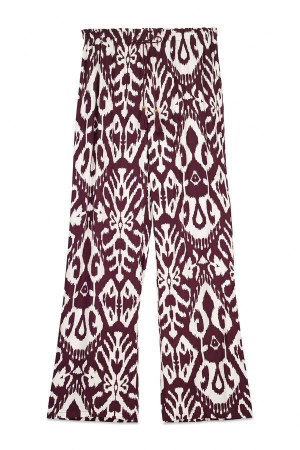Women'secret Calça comprida de viscose com estampado floral estampado