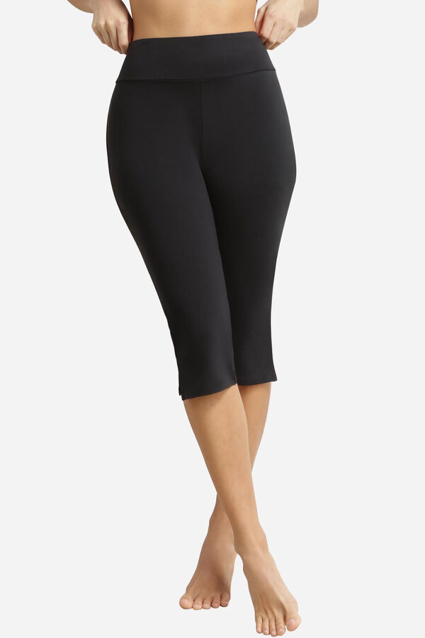 DIM Legging curto em microfibra preto