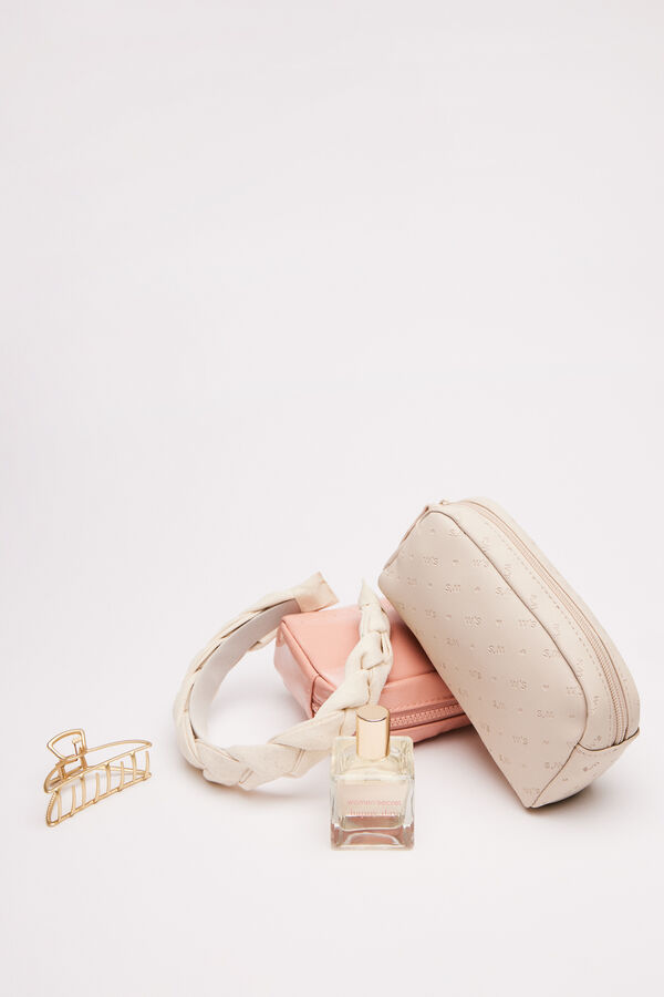 Women'secret Neceser pequeño logo beige marfil