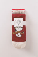 Women'secret Pacote com 3 meias longas vermelhas de meias do Snoopy  vermelho