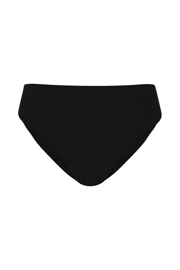 Women'secret Cueca de biquíni preta de moldadora alto preto