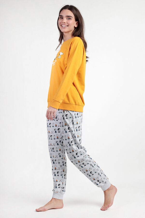 Admas Pijama de sweatshirt Snoopy e seus amigos estampado