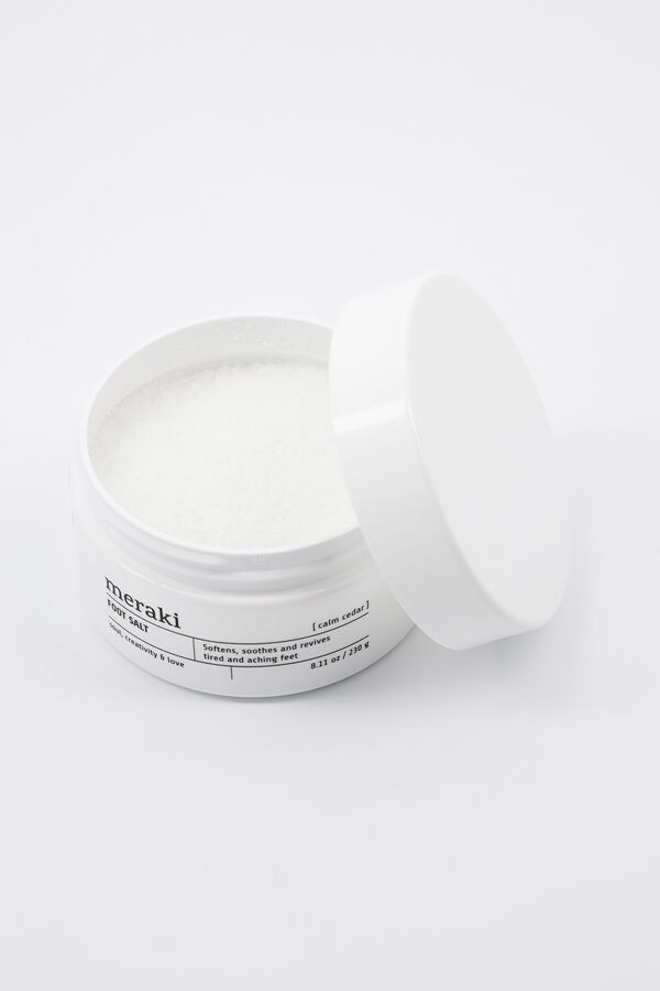 Meraki Sal marina para cuidado de pies blanco