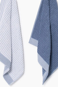 Textura Conjunto 2 panos de cozinha friso 100% algodão 