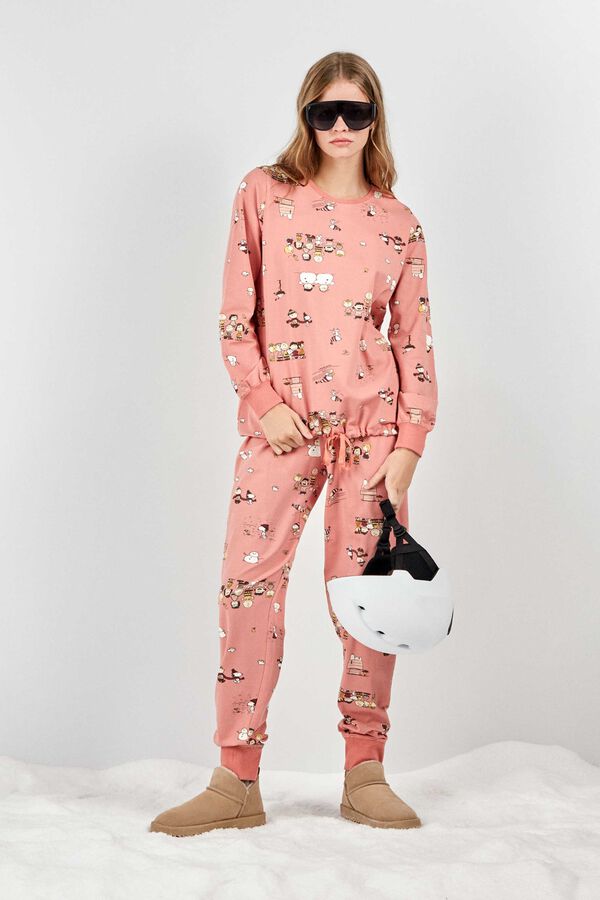 Gisela Pijama comprido estampado Snoopy branco