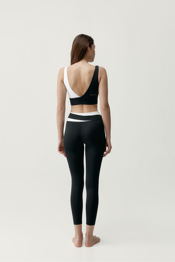 Born Living Yoga Black/white sports leggings KATE black