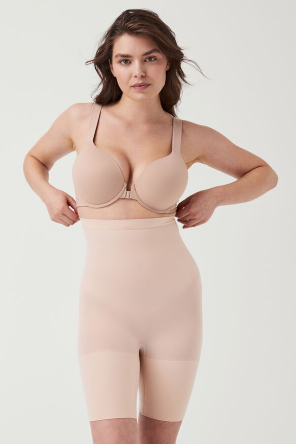 Spanx Nude medium compression mid-length shorts. SPANX nude