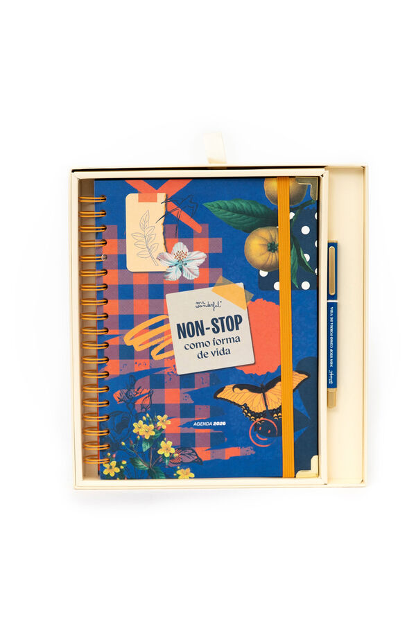 Mr. Wonderful Extra Large Weekly Office 2026 Agenda Set + pen - Non stop as a way of life printed