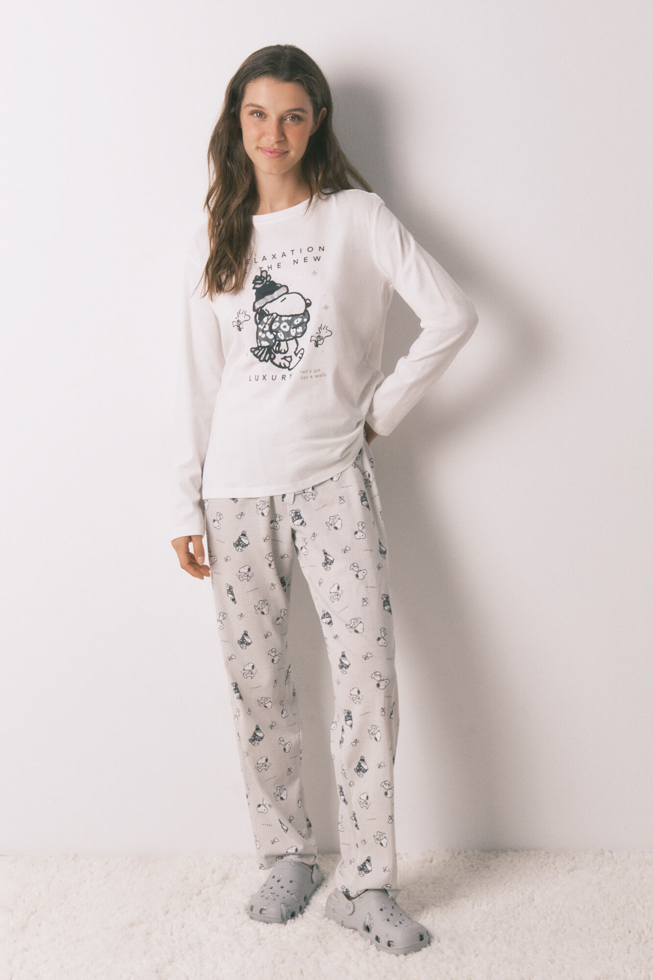 Women'secret Pijama largo 100% algod&oacute;n Snoopy